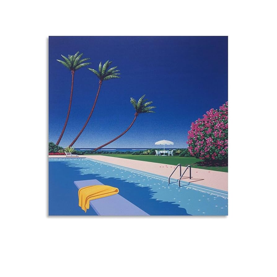 永井博　B2ポスター　HIROSHI NAGAI POSTER POOLSIDE 永井博 B2ポスター HIROSHI NAGAI POSTER POOLSIDE｜Yahoo